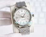 Fake Rolex Datejust Silver Dial Fluted Bezel Stainless Steel Watch 42mm 
